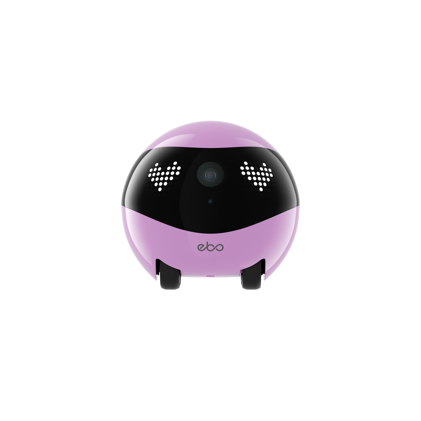 EBO Air 2 Robin Pink – Intelligenter Haustierroboter mit Kamera und LED-Herzaugen, kugelförmig, in Rosa-Schwarz