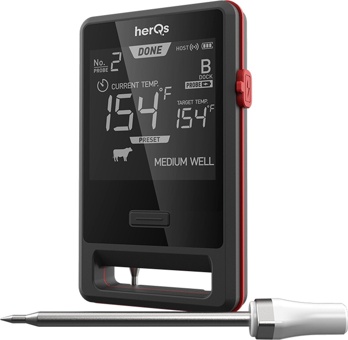 HerQs Pin Pro - the smartest grill thermometer