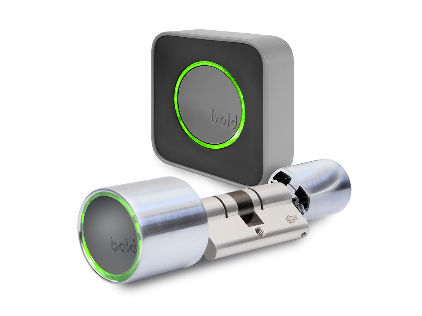 Bold SX-33 Keyless Smart Door Lock in Silver (incl. Bold Connect)