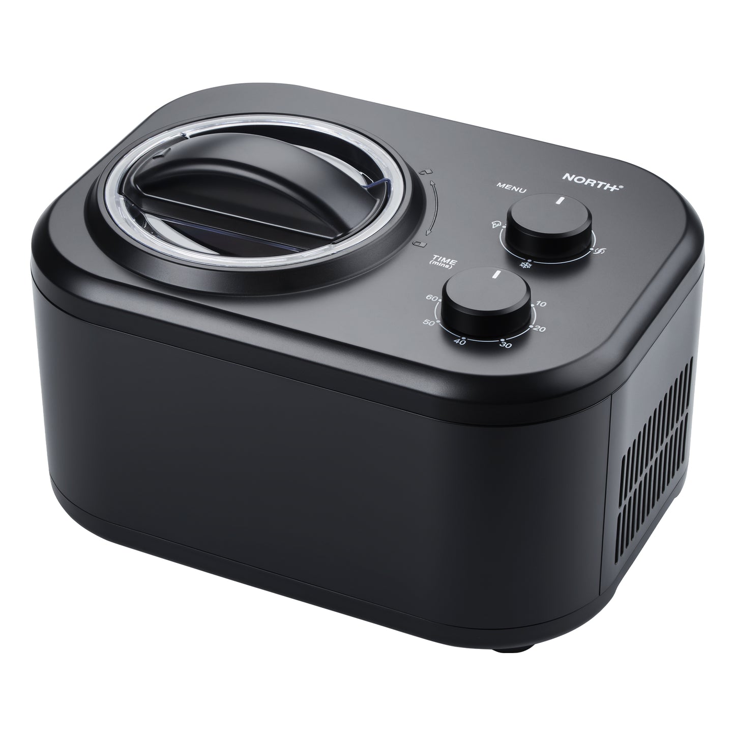 NORTH Eismaschine mit Kompressor 1 Liter – automatische Speiseeismaschine für hausgemachtes Eis, Sorbet und Frozen Yogurt