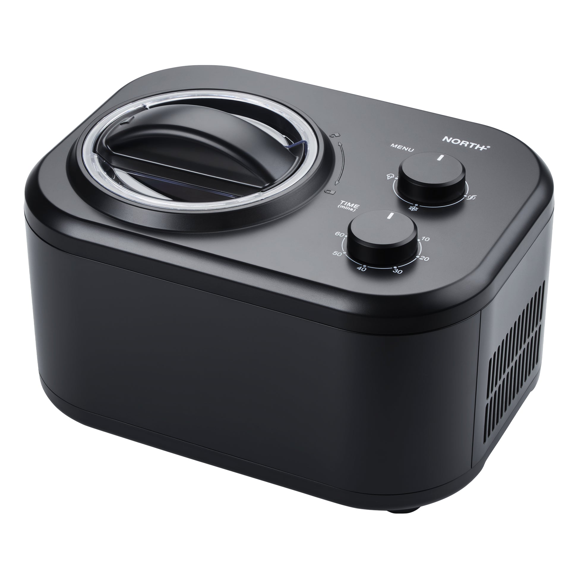 NORTH Eismaschine mit Kompressor 1 Liter – automatische Speiseeismaschine für hausgemachtes Eis, Sorbet und Frozen Yogurt