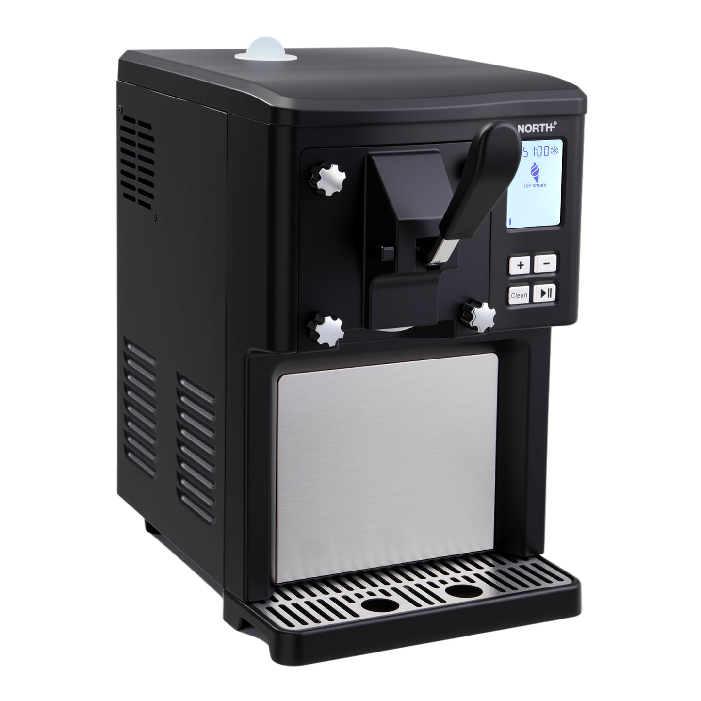 NORTH Soft Serve Eismaschine mit Kompressor und Digitaldisplay – automatische Softeismaschine für cremiges Eis zuhause