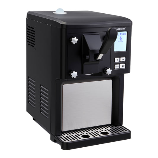 NORTH Soft Serve Eismaschine mit Kompressor und Digitaldisplay – automatische Softeismaschine für cremiges Eis zuhause
