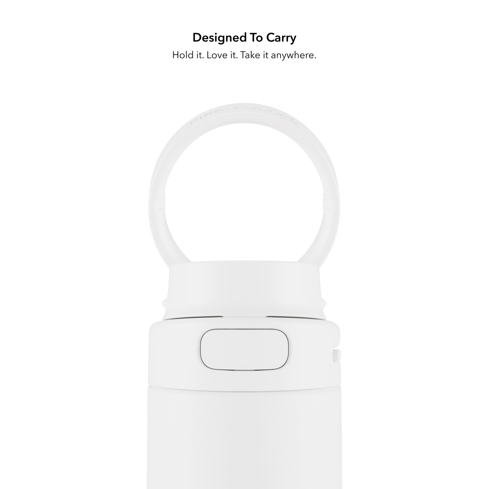 Weißer Tragegriff der HidrateSpark PRO 2 Trinkflasche – ergonomisch für unterwegs