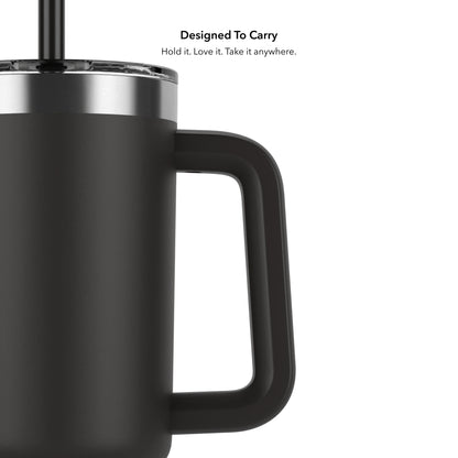 Tragegriff des schwarzen HidrateSpark PRO 2 Tumbler – Designed to Carry