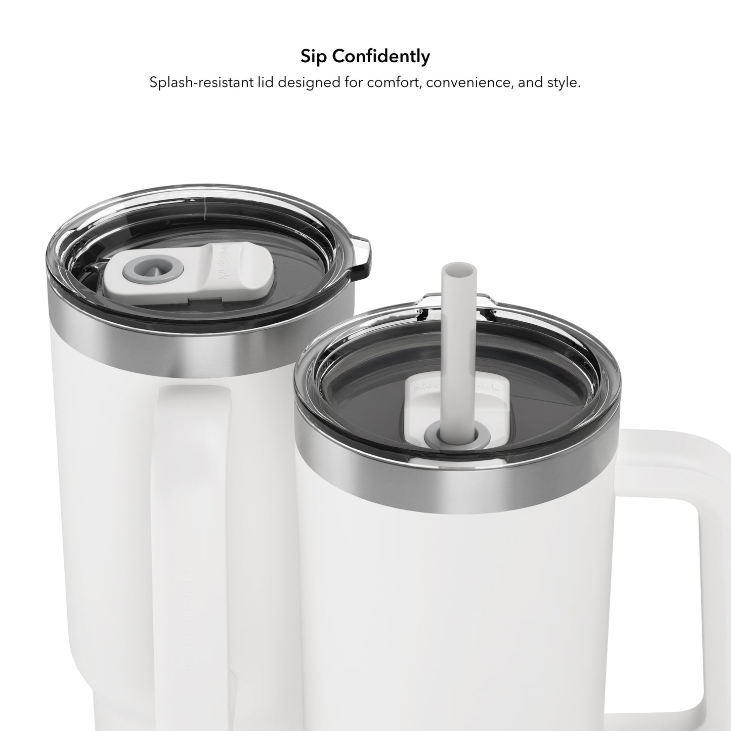 HidrateSpark PRO 2 Tumbler mit Splash-resistant Deckel: Flip-Top und Straw-Lösung