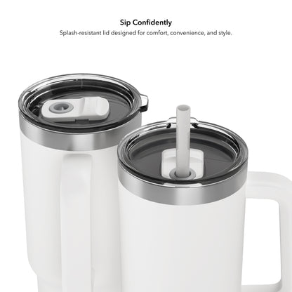 HidrateSpark PRO 2 Tumbler mit Splash-resistant Deckel: Flip-Top und Straw-Lösung