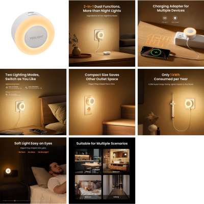YEELIGHT USB Charger with Nightlight Function - Jelly 4 Plus