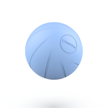 Blauer, interaktiver Haustierball Cheerble Wicked Ball SE mit strukturierter Oberfläche – für selbstständige Bewegung, Spielspaß und Beschäftigung.