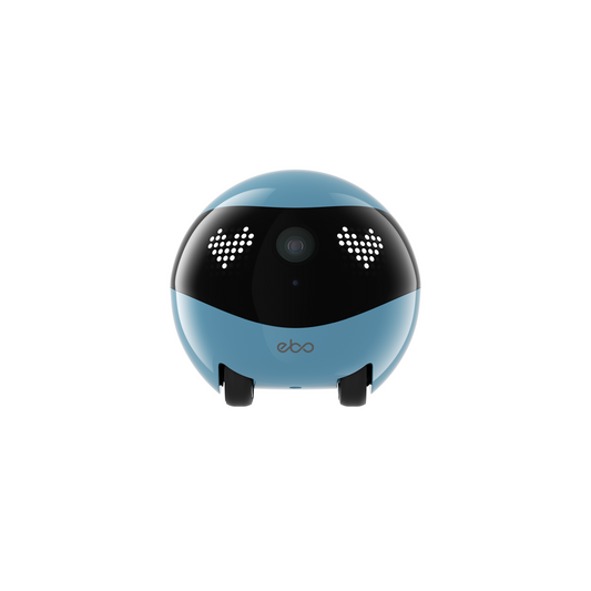 EBO Air 2 Jay Blue – Smarter, kugelförmiger Haustierroboter mit Kamera und LED-Herzaugen, in Blau