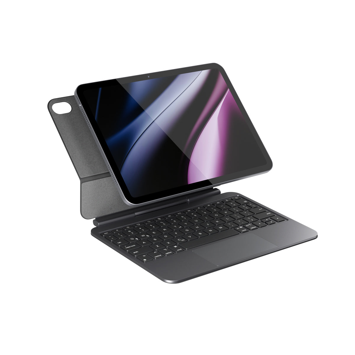 Epico UltraBoard Slim Keyboard Case EK40 – iPad-Tastaturhülle mit Trackpad und Aluminiumgehäuse in Space Black, für iPad Pro & Air 10,9–11 Zoll