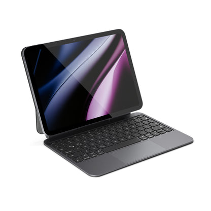 Epico UltraBoard Slim Keyboard Case EK40 – iPad-Tastaturhülle mit Trackpad und Aluminiumgehäuse in Space Black, für iPad Pro & Air 10,9–11 Zoll