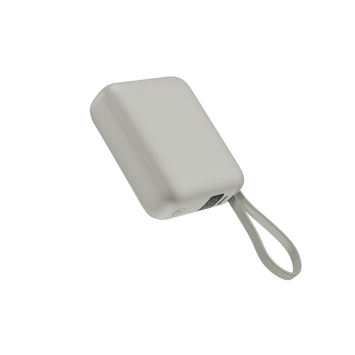 Epico UltraPack Power Bank EP19 – 10000mAh Schnelllade-Powerbank mit 35W Output, integriertem Kabel und Display, in Grau, Rückseite