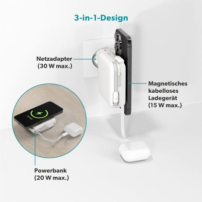 Epico UltraPack 3in1 10000mAh Mag+ Travel Power Bank ET50