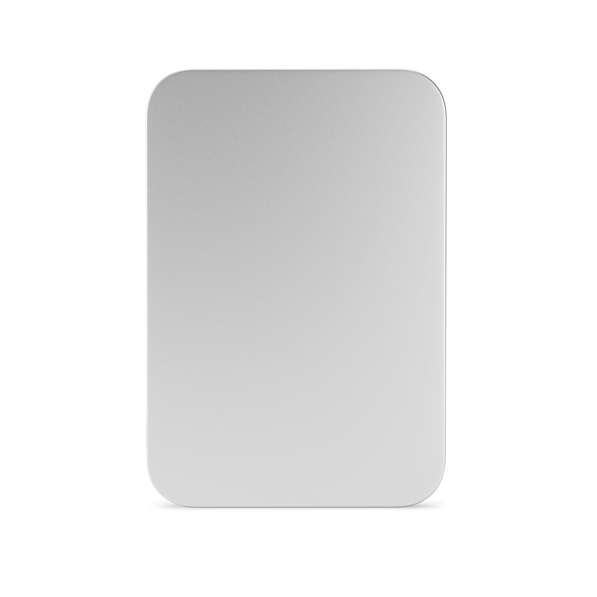 Rückansicht der Epico Mag+ Wireless Power Bank 3000mAh mit USB-C-Anschluss und glatter Metalloberfläche