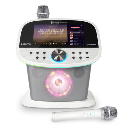 Singing Machine Karaoke-Anlage mit integriertem Display, Streaming-Funktion und kabellosem Mikrofon
