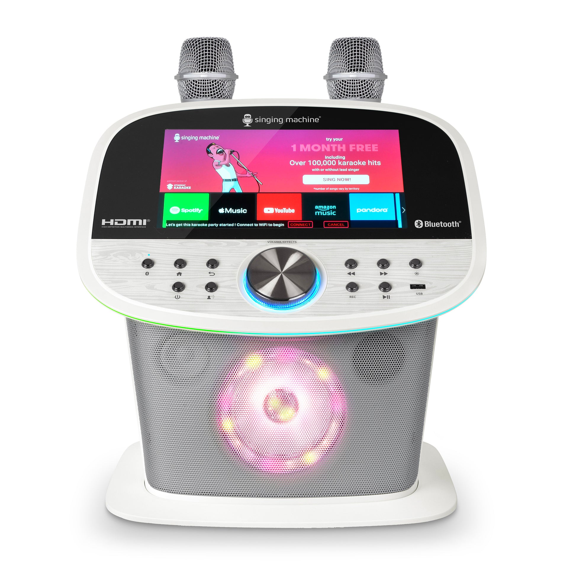 Singing Machine ISM9022 Karaoke-Maschine mit zwei kabellosen Mikrofonen für Duette und Familienunterhaltung