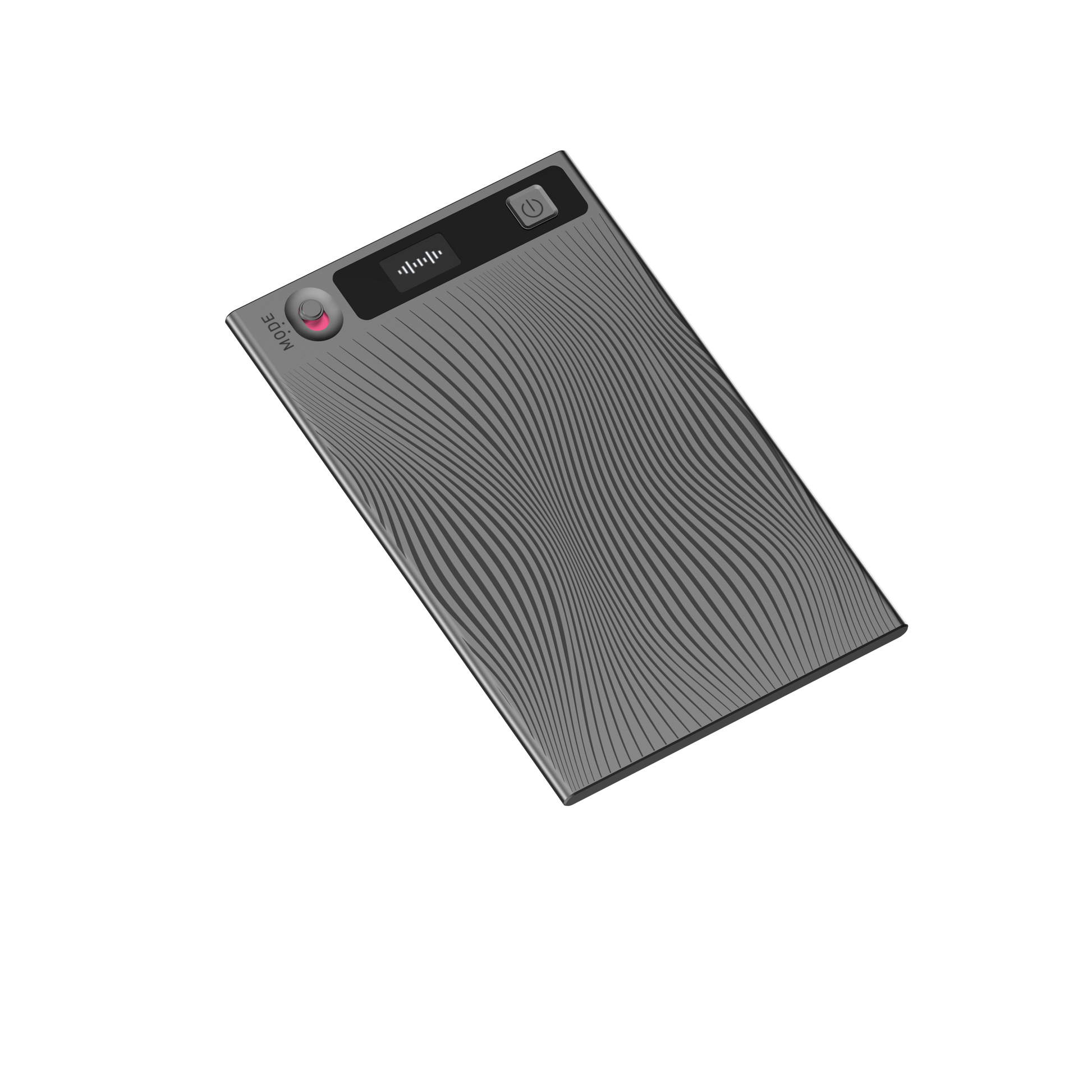 Mobvoi TicNote NE-79 KI-Diktiergerät in Grau mit integriertem Mikrofon, Aufnahmebutton und strukturiertem Gehäuse für Sprachaufnahmen, Meetings und Notizen.