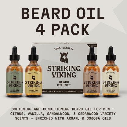 Striking Viking Scented Beard Oil Sampler Pack - Das Kennenlernpaket