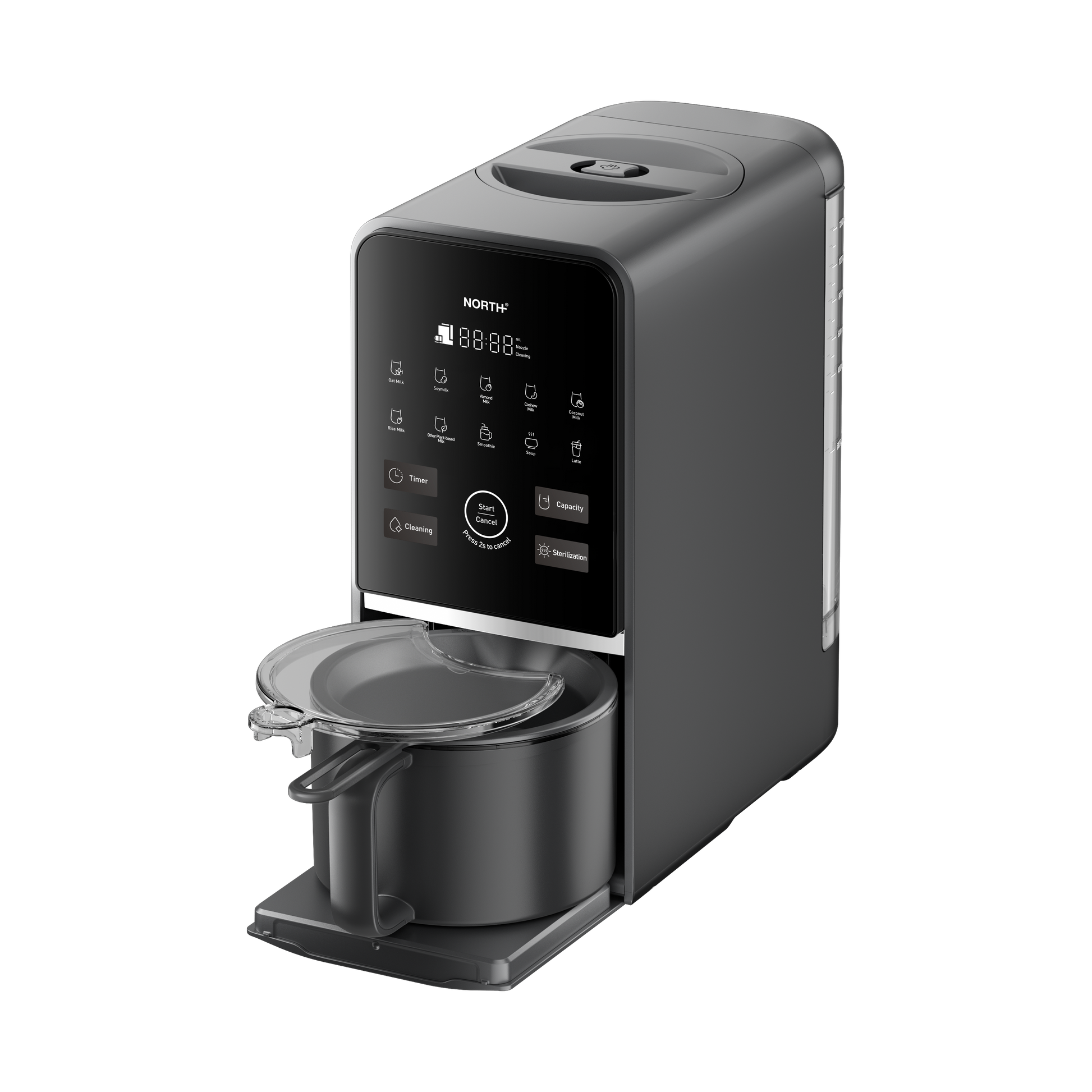 NORTH Milchmaker für pflanzliche Drinks mit Timer, Selbstreinigung und Sterilisationsfunktion für frische hausgemachte Pflanzenmilch
