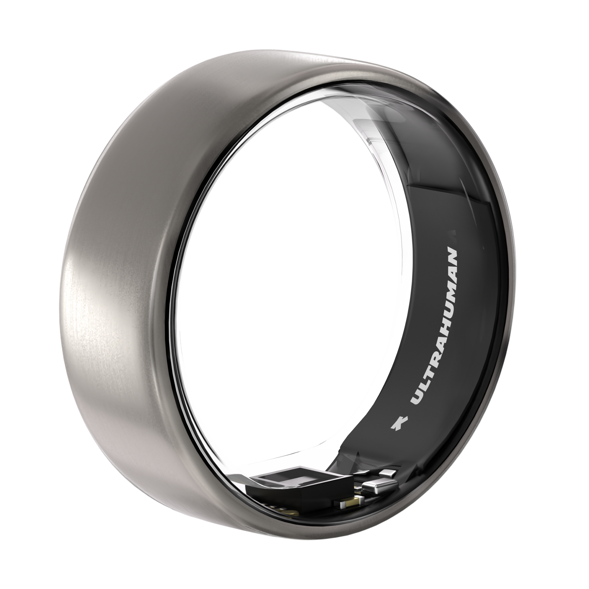 Ultrahuman Ring Air Raw Titanium in Nahaufnahme – smart ring elegantes Design mit 2,4 Gramm Gewicht