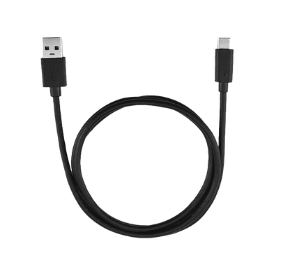 USB-A zu USB-C Ladekabel in Schwarz.
