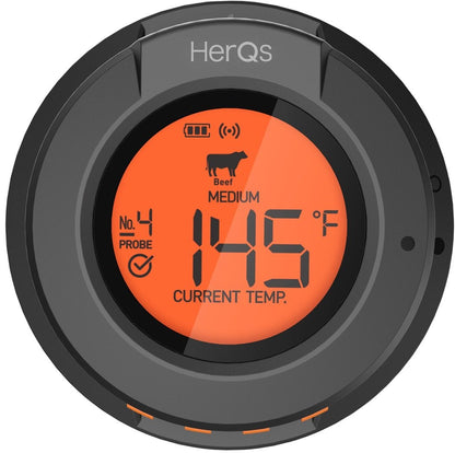 HerQs Connected Digital Dome Thermometer – Präzision für perfektes Grillen