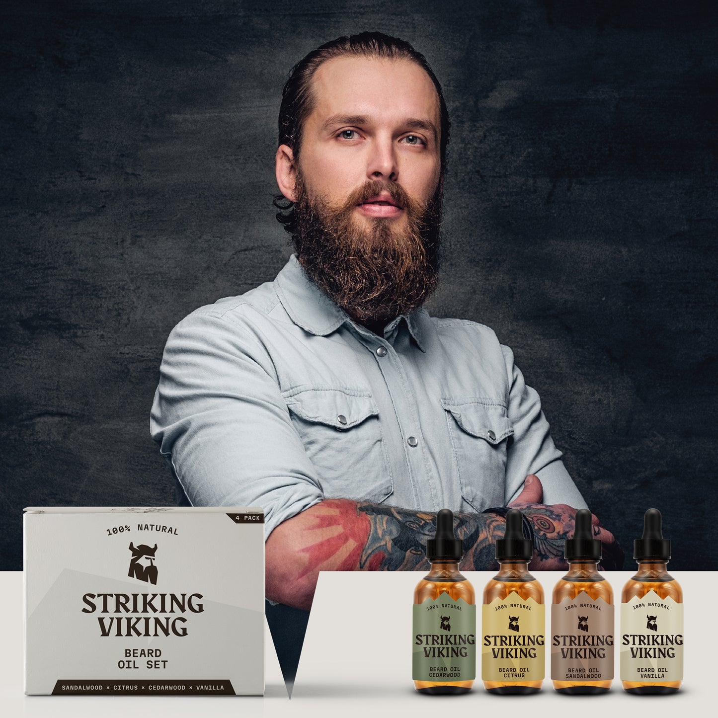 Striking Viking Scented Beard Oil Sampler Pack - Das Kennenlernpaket