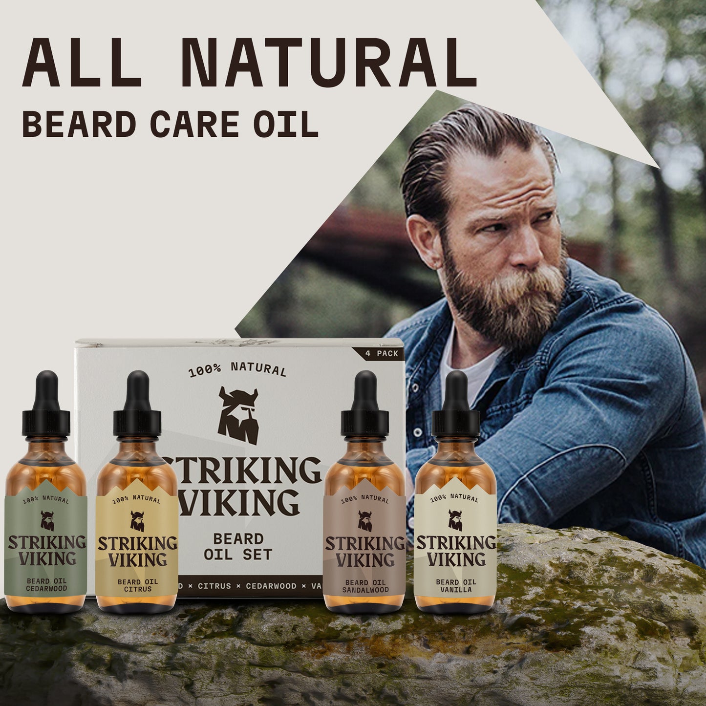 Striking Viking Scented Beard Oil Sampler Pack - Das Kennenlernpaket
