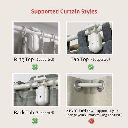 SwitchBot Curtain "Rod Pole" – Smarter Gardinenmotor für Gardinenstangen (Weiß)