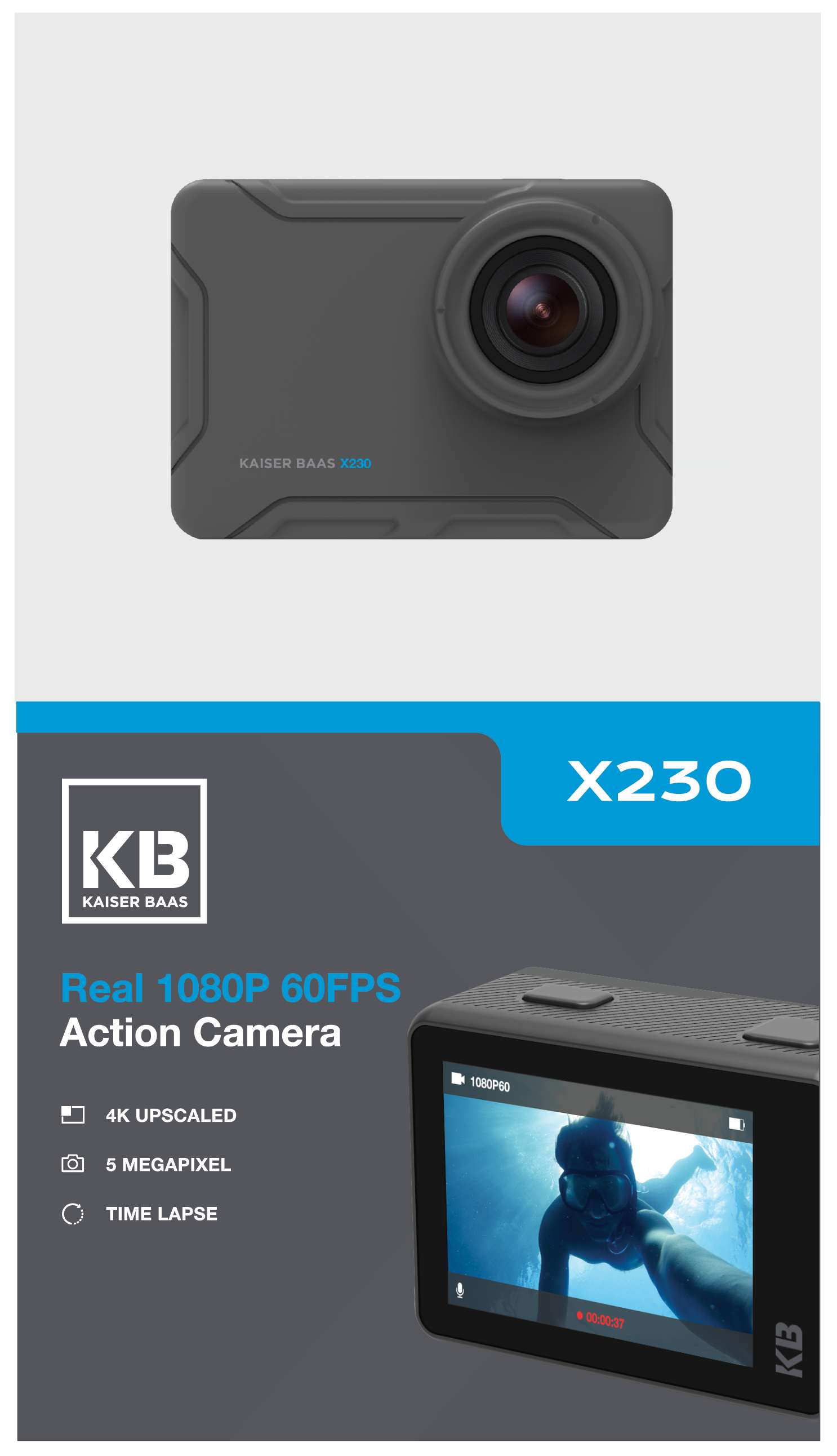 kaiser baas x230 action cam